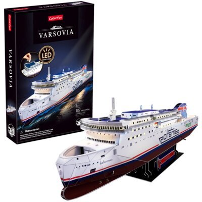 Puzzle 3D CUBIC FUN LED Prom Varsovia 306-L550H (107 elementów)