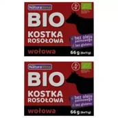 Buliony i przyprawy w kostkach - NaturaVena Kostka rosołowa wołowa bezglutenowa Zestaw 2 x 66 g Bio - miniaturka - grafika 1