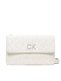 Torebki damskie - Calvin Klein Torebka Re-Lock Dbl Crossbody Bag Perf K60K609399 Biały - grafika 1