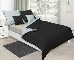 Matex Pościel satynowa 160x200 Double Face srebrna czarna 42+48 KG - Pościel Matex Pościel satynowa 160x200 Double Face srebrna czarna 42+48 KG - Pościel - miniaturka - grafika 1