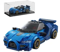 Klocki - Klocki Sportowy Samochód Wyścigowy Zestaw Klocków Auto W Pudełku Niebieski - miniaturka - grafika 1