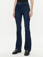 Spodnie damskie - Morgan Jeansy 222-PKELY Granatowy Straight Fit - miniaturka - grafika 1