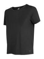 Koszulki sportowe damskie - 4F T-shirt funkcyjny w kolorze czarnym - miniaturka - grafika 1