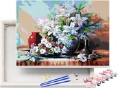 Malowanie po numerach - Malowanie po numerach Bukiet Białych Lilli Lilie / beliart - miniaturka - grafika 1