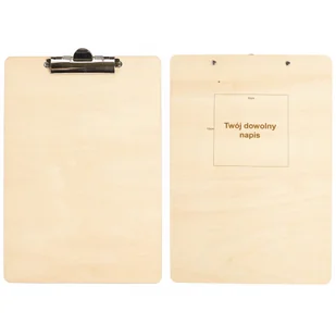 Clipboard Drewniany A4 Podkładka Grawer Logo - Deski z klipsem - miniaturka - grafika 1