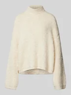 Swetry damskie - Sweter z dzianiny o kroju oversized ze stójką - miniaturka - grafika 1
