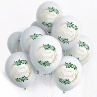 Baby shower i roczek - Balony roczek heksagon 10 szt. - miniaturka - grafika 1