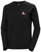 Koszulki i topy damskie - Helly Hansen Damska koszulka z długim rękawem F2F W z bawełny organicznej - czarna, S - miniaturka - grafika 1