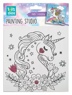 STNUX, Canvas Unicorn kwiaty, zestaw do malowania - Zabawki kreatywne - miniaturka - grafika 1