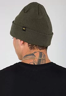 Alpha Industries Czapka beanie typu beanie, unisex, ciemnozielony, jeden rozmiar - Czapki damskie - miniaturka - grafika 1