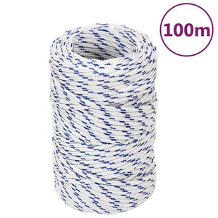 vidaXL Linka żeglarska, biała, 2 mm, 100 m, polipropylen - Żeglarstwo - miniaturka - grafika 1