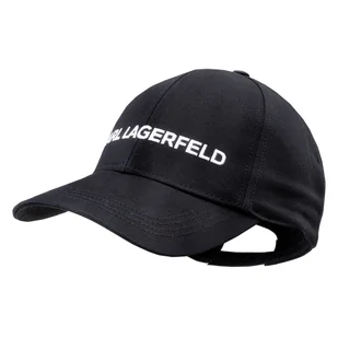 Damska Czapka z daszkiem KARL LAGERFELD KARL ESSENTIAL LOGO CAP 205W3413-999 – Czarny - Czapki damskie - miniaturka - grafika 1