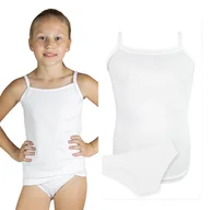 Moda i Uroda OUTLET - KOMPLET DLA DZIECZYNKI KOMUNIA BIAŁY PODKOSZULEK BIAŁE MAJTKI FIGI DZIEWCZĘCE 164 - miniaturka - grafika 1