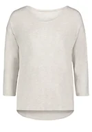 Koszulki i topy damskie - Betty & Co Damska koszulka basic, jednokolorowa, beżowy, XL - miniaturka - grafika 1