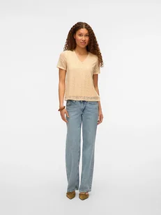 Vero Moda Bluzka w kolorze kremowym - Bluzki damskie - miniaturka - grafika 1