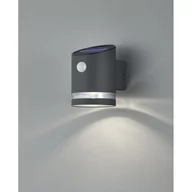 Lampy ogrodowe - RL SALTA Antracyt LED 3W Czujnik ruchu i zmierzchu, Zasilanie solarne 3000K IP44 Kinkiet zewnętrzny RL R22231142 R22231142 - miniaturka - grafika 1
