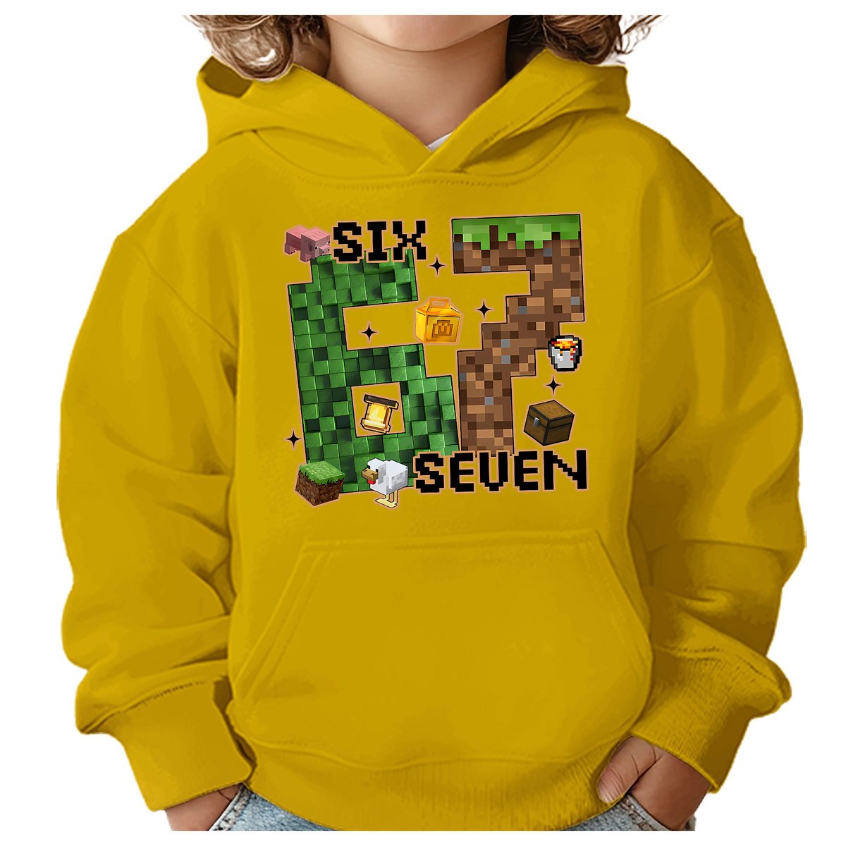 BLUZA DZIECIĘCA Z KAPTUREM 67 SIX SEVEN VIRAL 110-116 DLA DZIECKA PREZENT