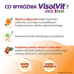 Visolvit Junior żelki x50 sztuk - Witaminy i minerały - miniaturka - grafika 2