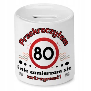 Skarbonka na Urodziny 80 80te 80-te na Prezent z Nadrukiem ze Zdjęciem + Opakowanie na prezent (wzór 03) - Skarbonki - miniaturka - grafika 1