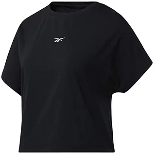 Koszulki i topy damskie - Reebok T-shirt damski Ts Vector Cotton T czarny czarny S GL2598 - grafika 1