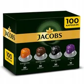 Kawa w kapsułkach i saszetkach - Kapsułki do Nespresso Jacobs 100 szt. 3x Espresso 7, 10 12 oraz 1x Lungo 8 - miniaturka - grafika 1