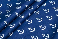 Pościel - Pościel 160x200 22 Marynarska Granatowe Kotwice Nowość - miniaturka - grafika 1