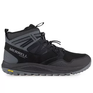 Buty zimowe męskie - Buty Merrell Nova Sneaker Boot Bungee Waterproof J067109 - czarne - grafika 1