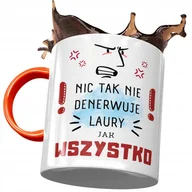 Kubki - Kubek Pomarańczowy Dla Laury Koleżanki Żony z Nadrukiem ze Zdjęciem + Opakowanie na prezent (wzór 03) - miniaturka - grafika 1