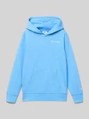 Swetry dla chłopców - Bluza z kapturem, wyhaftowanym logo i kieszenią kangurką - miniaturka - grafika 1