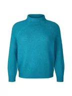 Swetry damskie - TOM TAILOR Damski Sweter ze stójką w rozmiarze plus size 1035821, 13222 - Pastel Teal, 44 - miniaturka - grafika 1