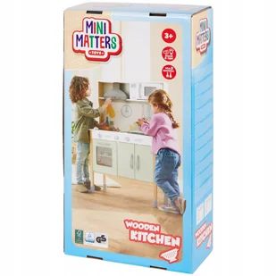 Drewniana kuchnia MINI MATTERS TOYS dla dzieci ze światłem I dźwiękiem. - Zabawki AGD - miniaturka - grafika 1