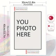 Rękodzieło - TEMU Zestaw do Malowania Diamentowego 5D z Własnym Zdjęciem - Spersonalizowane DIY Haftowanie Kwadratowe i Okrągłe Kamienie, Unikalny Prezent - miniaturka - grafika 1