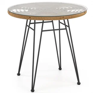 Halmar Stół okrągły Falcon rattanowy 79 cm - Stoły ogrodowe - miniaturka - grafika 1