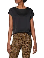 Koszulki i topy damskie - Vila Damski multilette S/S satynowy top/Su-Noos T-Shirt, czarny, 36 - miniaturka - grafika 1