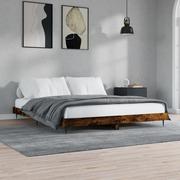 Łóżka - vidaXL Rama łóżka, przydymiony dąb, 180x200cm, materiał drewnopochodny - miniaturka - grafika 1