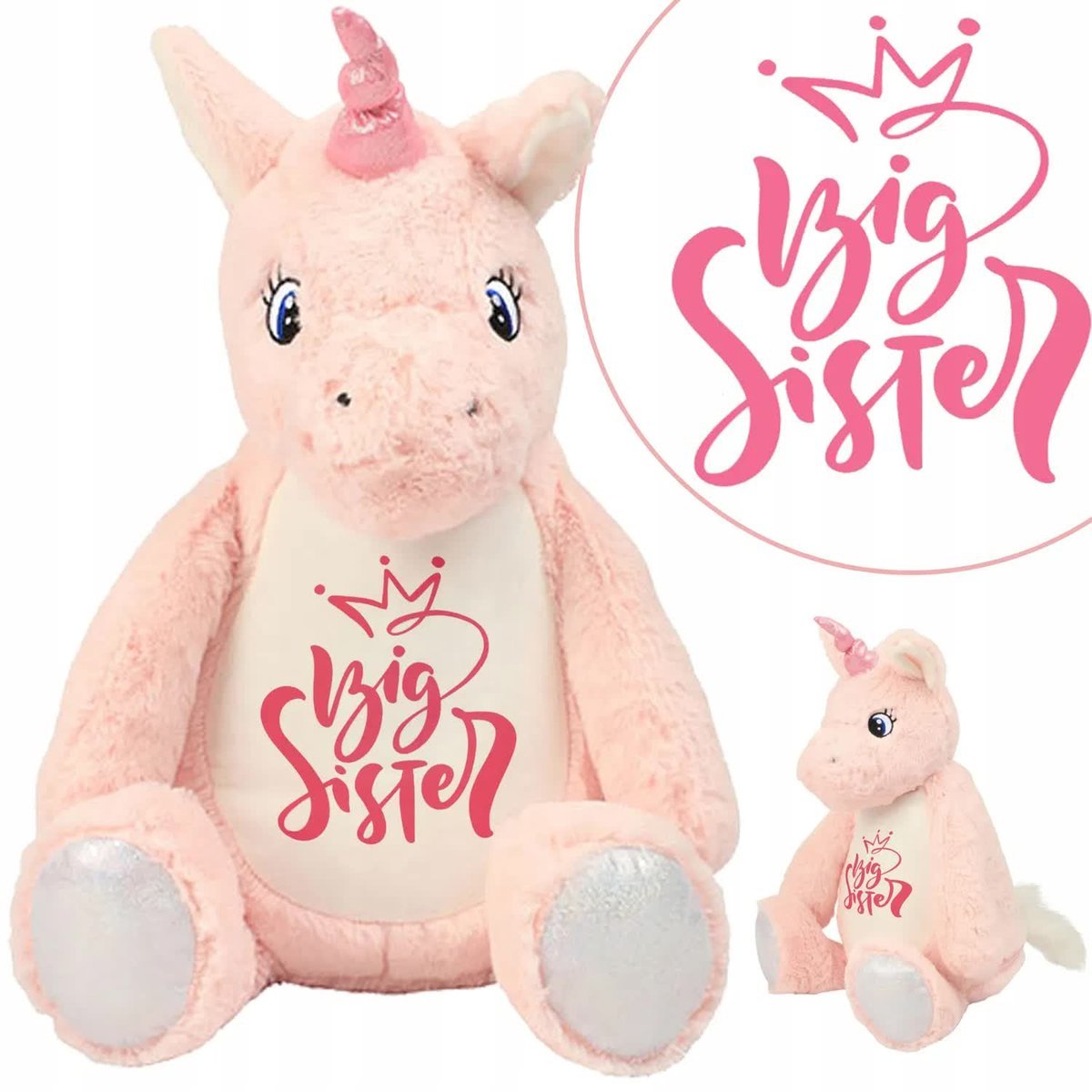 Miś Maskotka Przytulanka Jednorożec BIG SISTER Wz