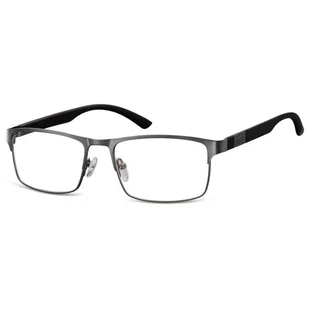 Męskie elastyczne oprawki korekcyjne okulary zerówki 990B grafitowe - Okulary korekcyjne, oprawki, szkła - miniaturka - grafika 1