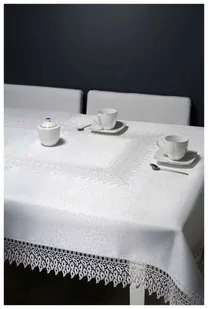 Mesa Witold Dynowiec Obrus MÓWISZ I MASZ, Gipiura 144, biały, 140x240 cm - Obrusy i serwetki - miniaturka - grafika 1