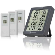Stacje pogodowe - Stacja pomiaru temperatury i wilgotności TEMEO HYGRO QUADRO, szara - miniaturka - grafika 1