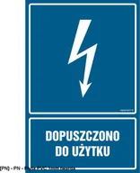 Tablice BHP - SIGNPROJECT HG017 - Dopuszczono do użytku 500x750 - miniaturka - grafika 1