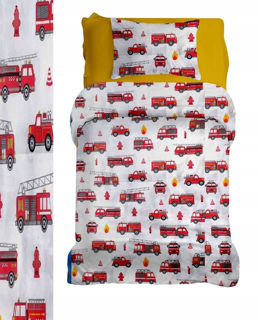 Pościel Dziecięca 140x200cm dla dziecka Straż biała