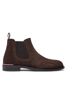 Tommy Hilfiger Sztyblety Core Rwb Hilfiger Suede Chelsea FM0FM04757 Brązowy - Sztyblety męskie - miniaturka - grafika 1