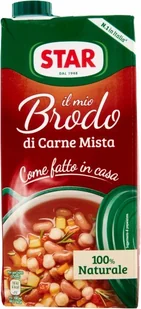 Bulion mięsny 1 litr włoski Star Brodo płynny 100 procent naturalny bez E - Szybkie dania obiadowe - miniaturka - grafika 1