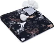 Otulacze - PULP BAMBOO Otulacz Bambusowy z Pomponikami - Jelonki Ciemne - miniaturka - grafika 1