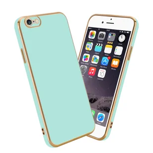 Pokrowiec Do Apple iPhone 6 PLUS / 6S PLUS Etui w Glossy Miętowa Zielona - Złoto TPU Silikonowe Obudowa Case Cover Cadorabo - Etui i futerały do telefonów - miniaturka - grafika 1