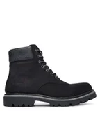 Botki męskie - Guess Trzewiki FMFSIR LEA10 Czarny - miniaturka - grafika 1