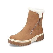 Kozaki damskie - Rieker X8661 modne kozaki damskie, brązowy, 38 EU - miniaturka - grafika 1