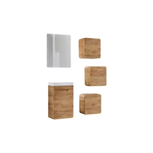 Zestaw Mebli do Łazienki Set 40-01 Aruba Craft Comad Dąb Craft Złoty - Meble łazienkowe - miniaturka - grafika 1