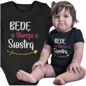 Body dla niemowląt - BODY DZIECIĘCE NIEMOWLĘCE BĘDĘ STARSZĄ SIOSTRĄ - miniaturka - grafika 1