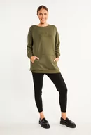 Bluzy damskie - Bluza damska z napisem - Monnari - miniaturka - grafika 1